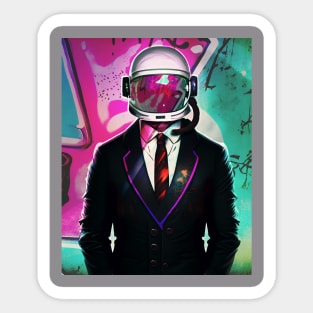 Graffiti Spaceman Sticker